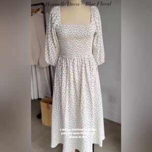 Neuflora HARTSELLE Blue Floral Dress Women's Small